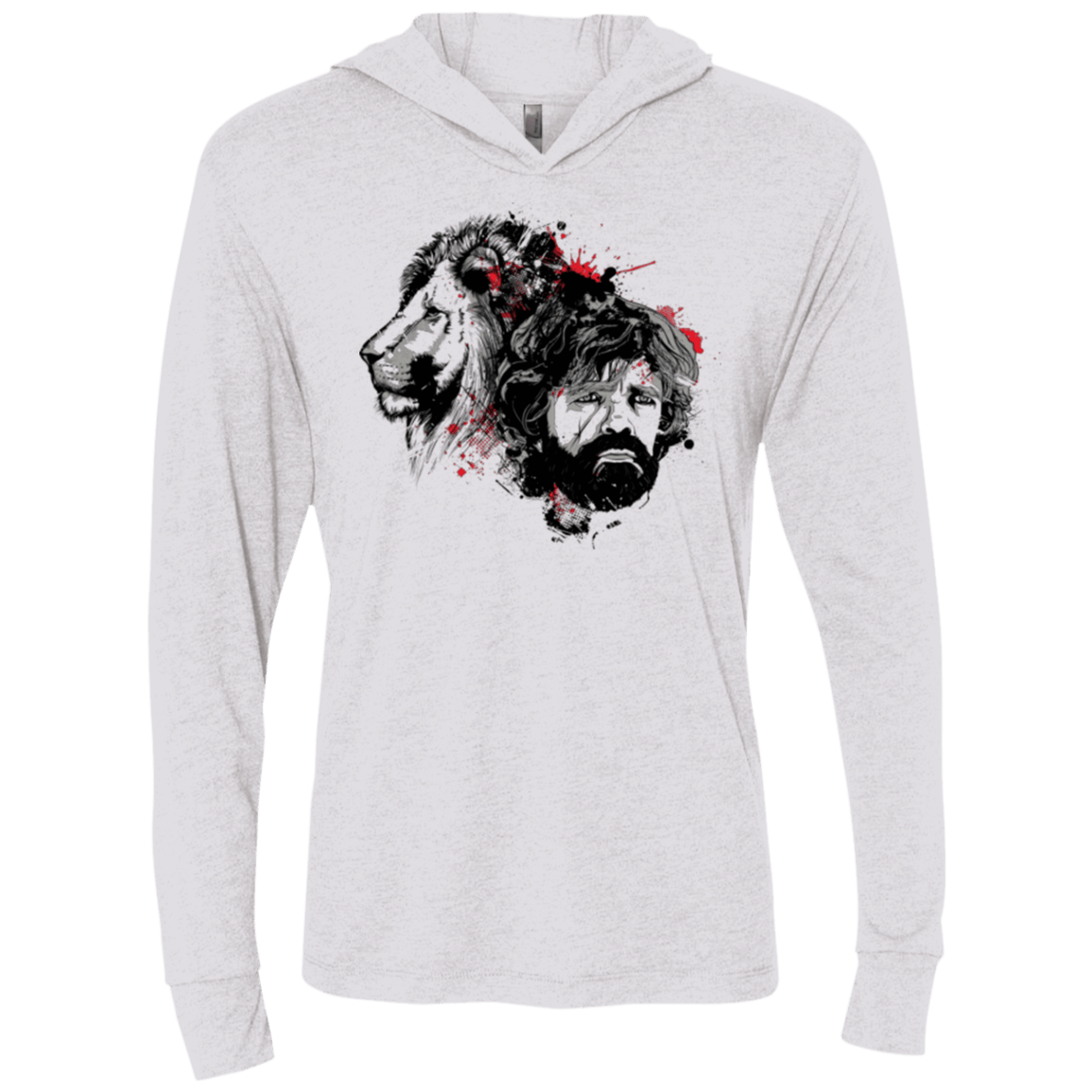 T-Shirts Heather White / X-Small MY LION Triblend Long Sleeve Hoodie Tee