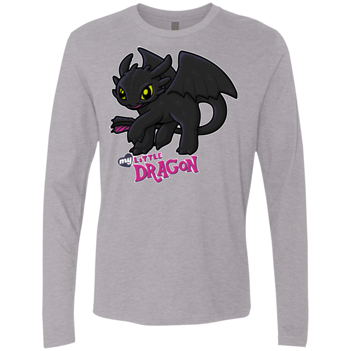 T-Shirts Heather Grey / Small MY LITTLE DRAGON Men's Premium Long Sleeve