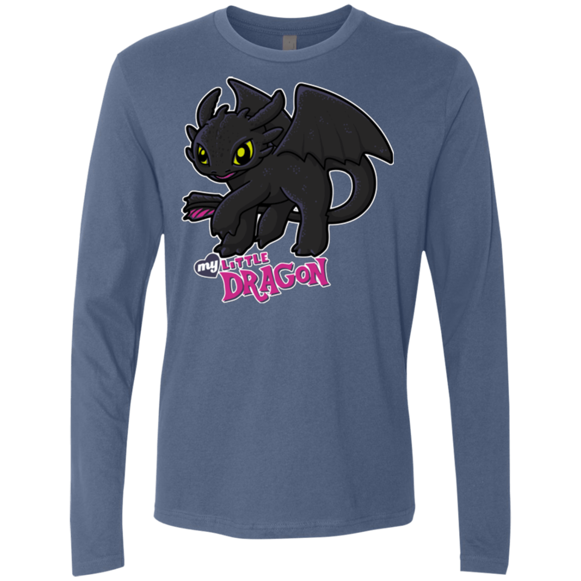 T-Shirts Indigo / Small MY LITTLE DRAGON Men's Premium Long Sleeve