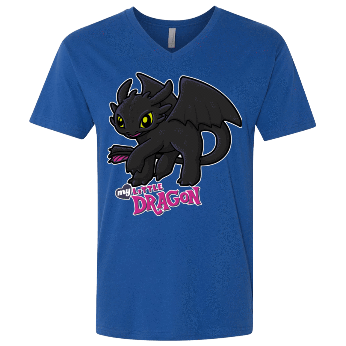 T-Shirts Royal / X-Small MY LITTLE DRAGON Men's Premium V-Neck