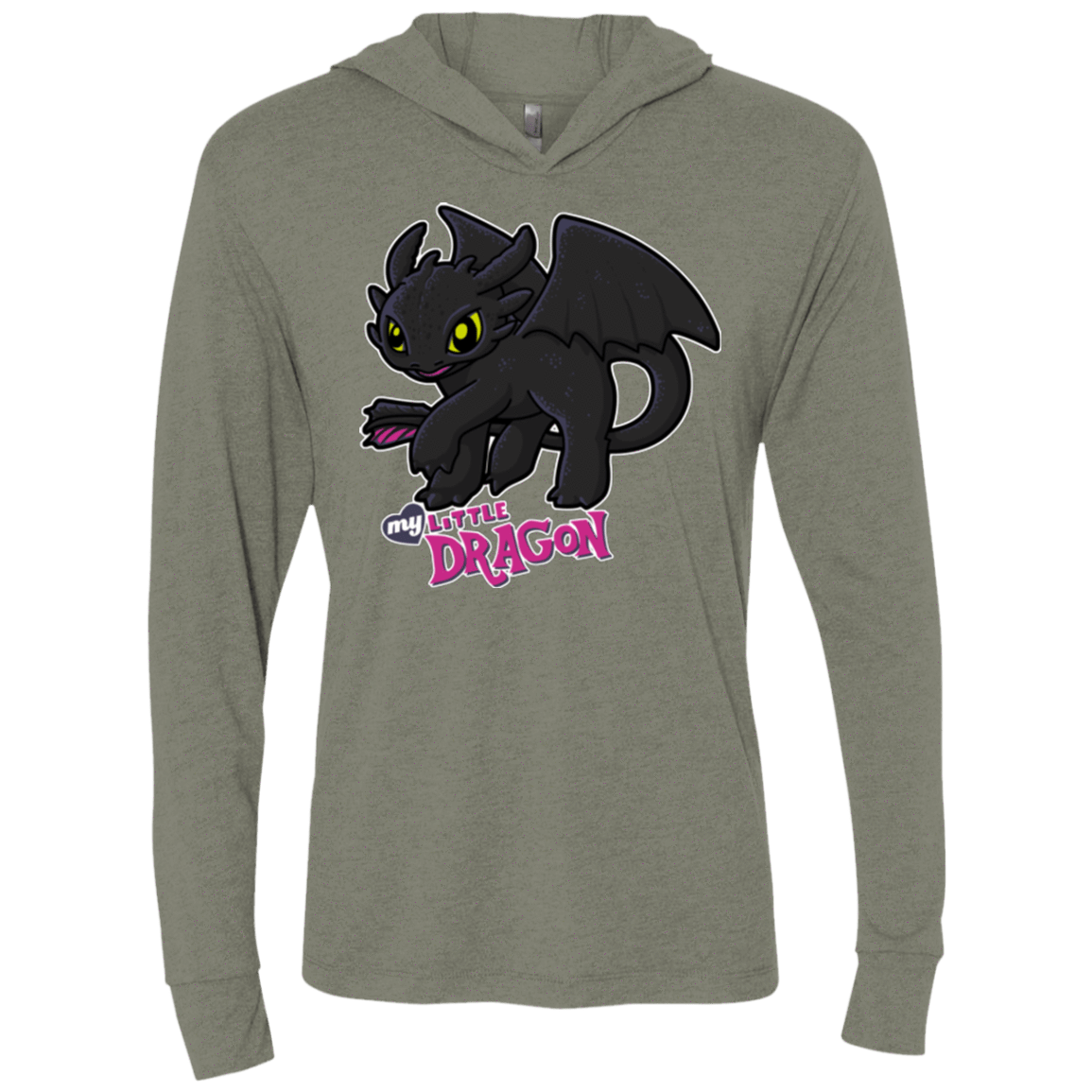 T-Shirts MY LITTLE DRAGON Triblend Long Sleeve Hoodie Tee