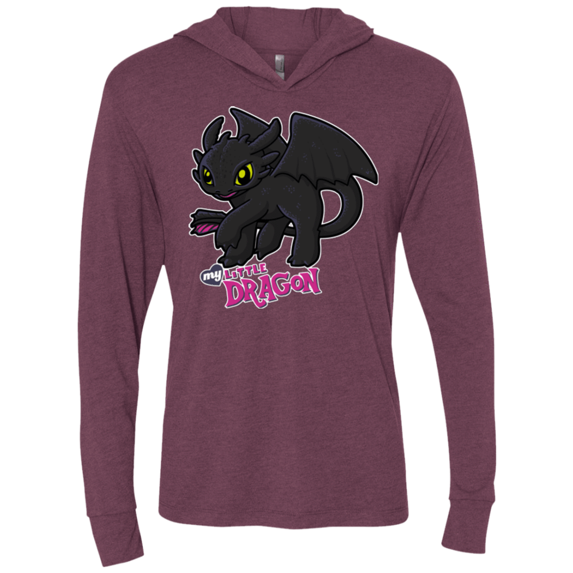 T-Shirts MY LITTLE DRAGON Triblend Long Sleeve Hoodie Tee
