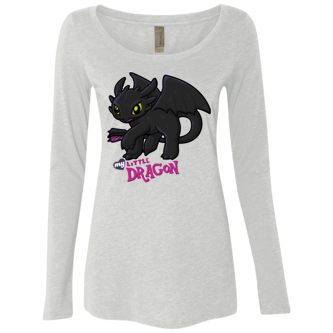 T-Shirts Heather White / Small MY LITTLE DRAGON Women's Triblend Long Sleeve Shirt