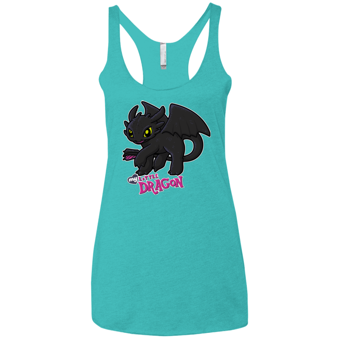 T-Shirts Tahiti Blue / X-Small MY LITTLE DRAGON Women's Triblend Racerback Tank