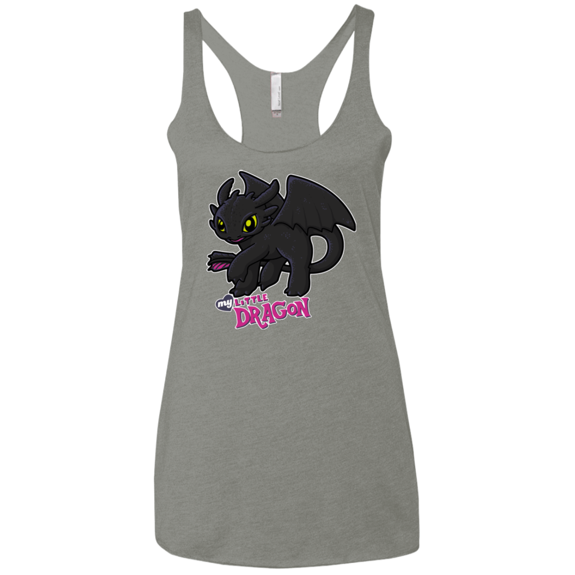 T-Shirts Venetian Grey / X-Small MY LITTLE DRAGON Women's Triblend Racerback Tank
