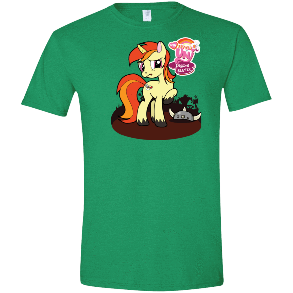 T-Shirts Heather Irish Green / S My Little Uni Men's Semi-Fitted Softstyle