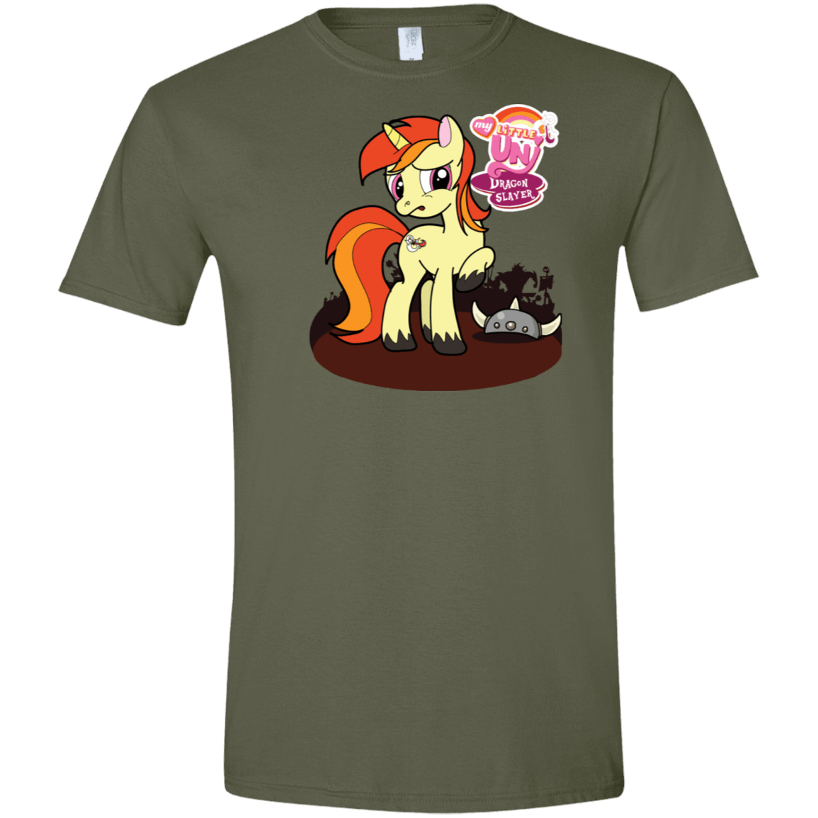 T-Shirts Military Green / S My Little Uni Men's Semi-Fitted Softstyle