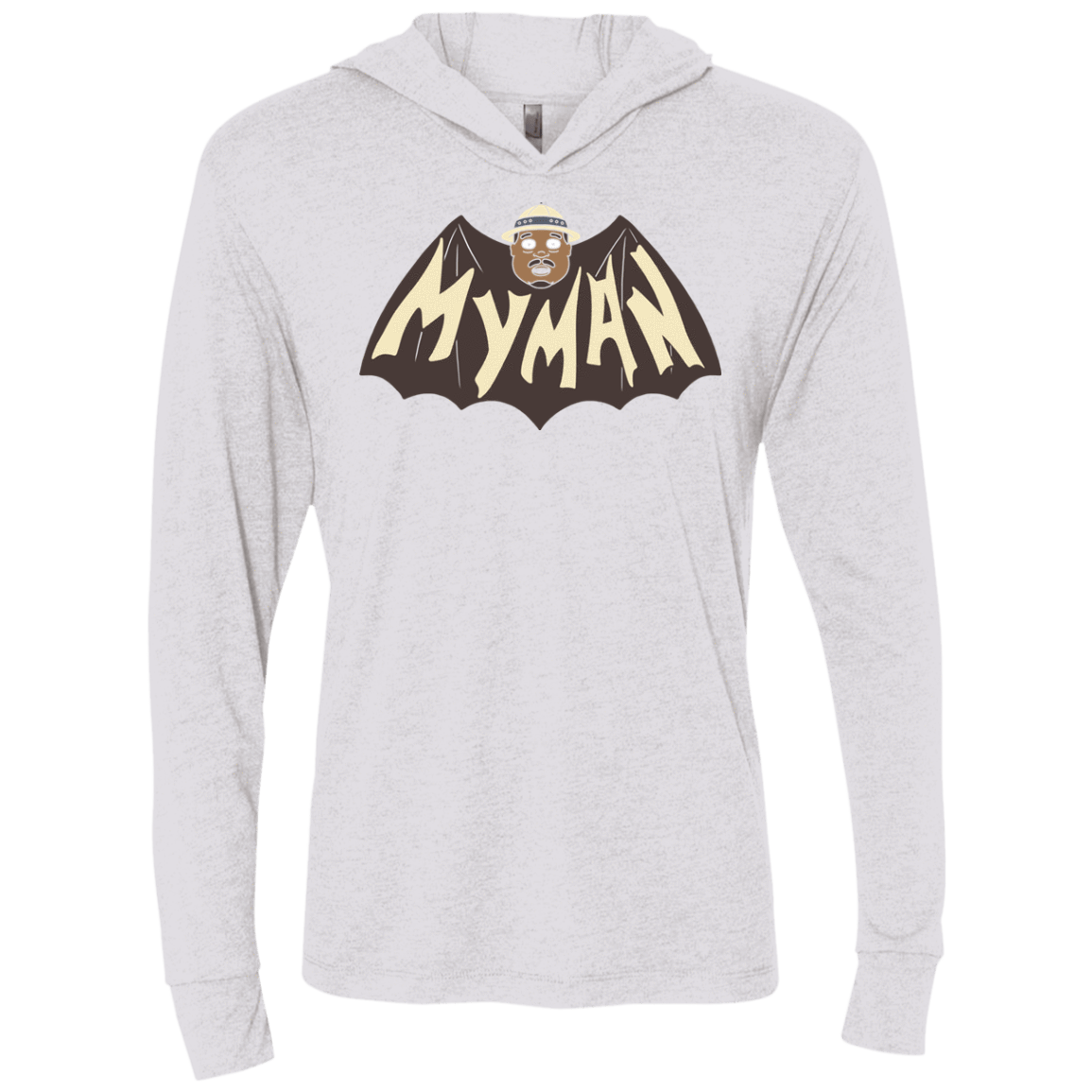 T-Shirts Heather White / X-Small My Man! Triblend Long Sleeve Hoodie Tee