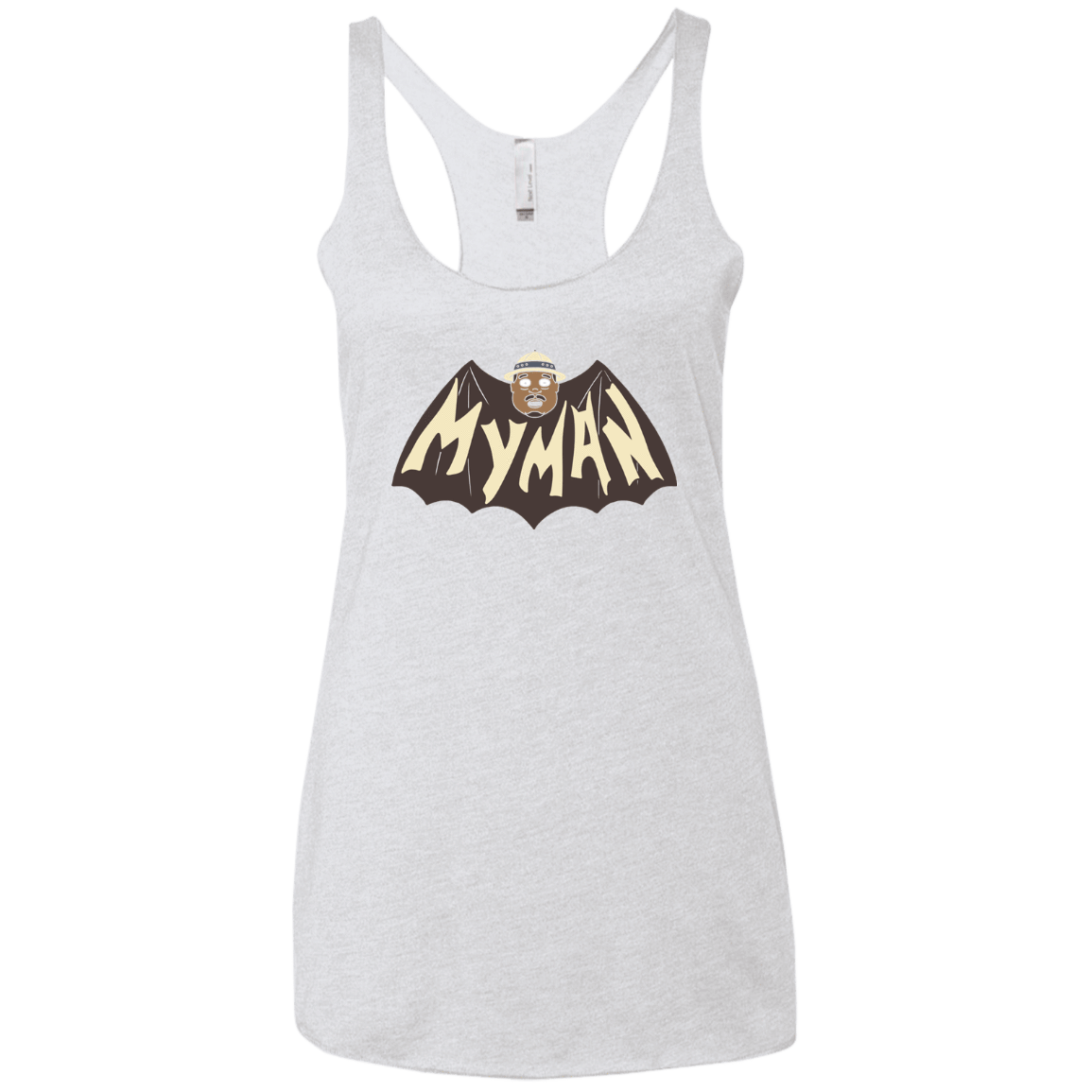 T-Shirts Heather White / X-Small My Man! Women's Triblend Racerback Tank
