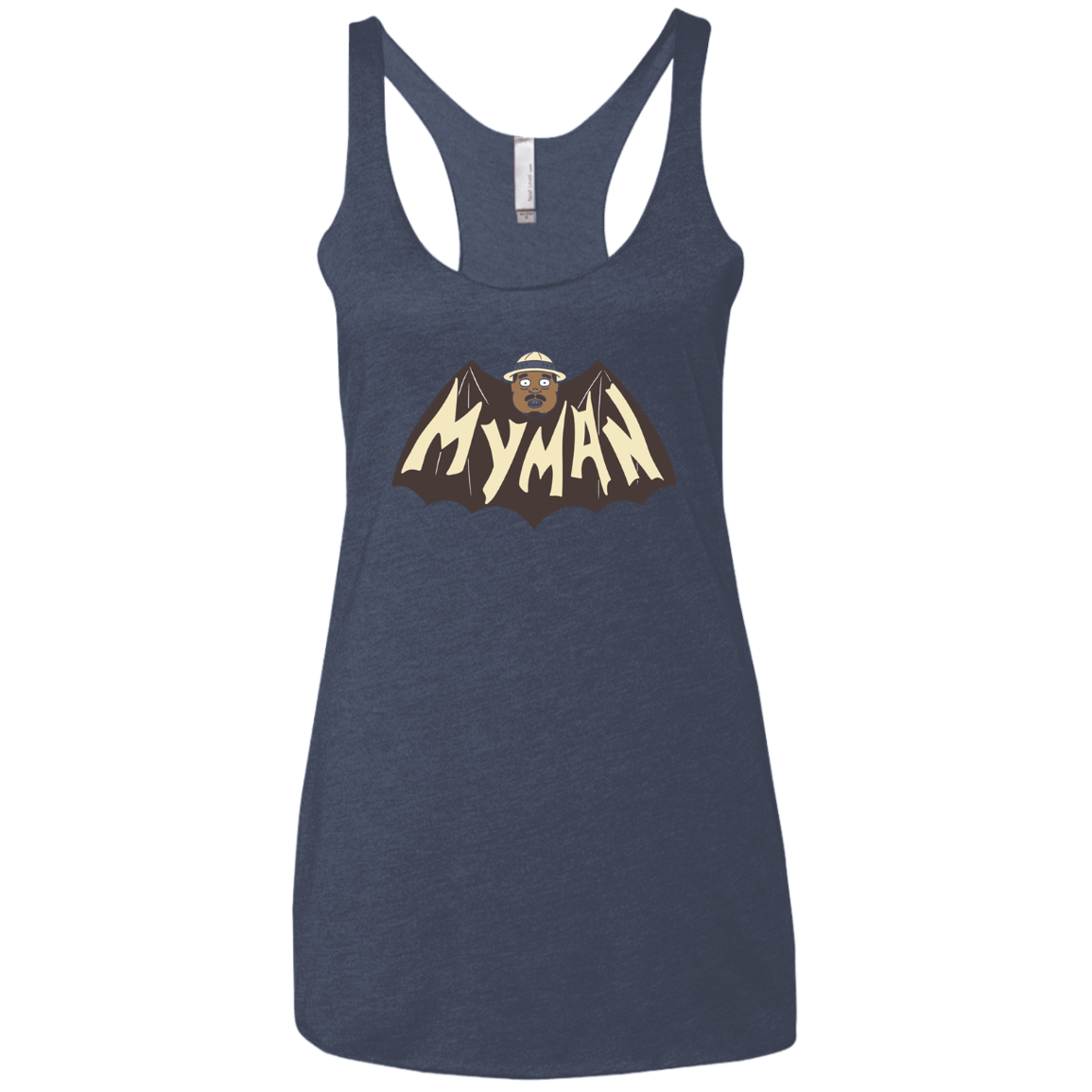 T-Shirts Vintage Navy / X-Small My Man! Women's Triblend Racerback Tank