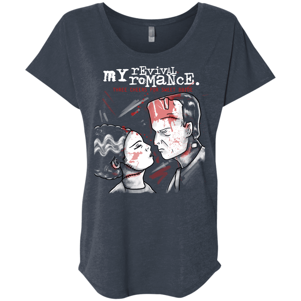 T-Shirts Vintage Navy / X-Small My Revival Romance Triblend Dolman Sleeve