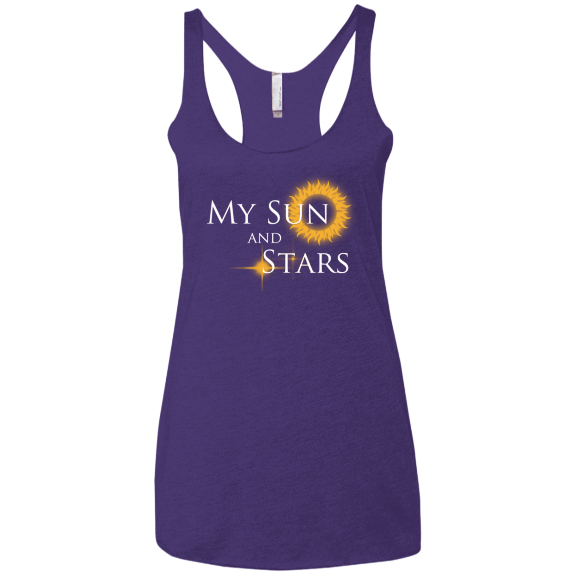T-Shirts Purple / X-Small My Sun And Stars Women's Triblend Racerback Tank