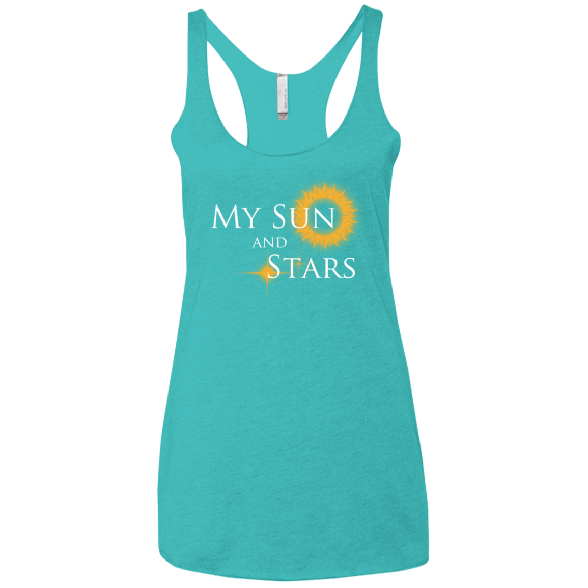 T-Shirts Tahiti Blue / X-Small My Sun And Stars Women's Triblend Racerback Tank