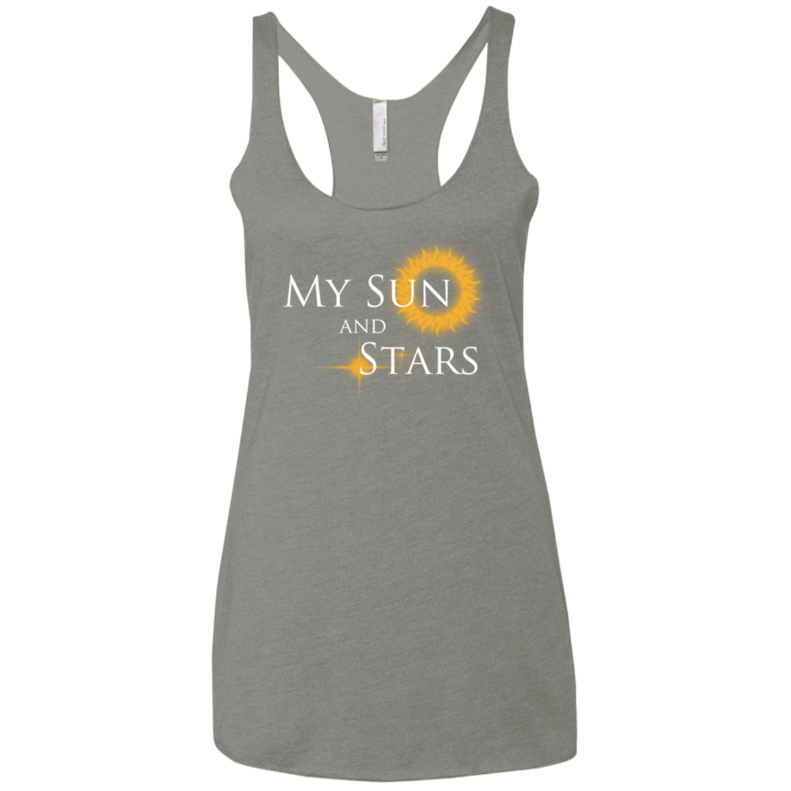 T-Shirts Venetian Grey / X-Small My Sun And Stars Women's Triblend Racerback Tank