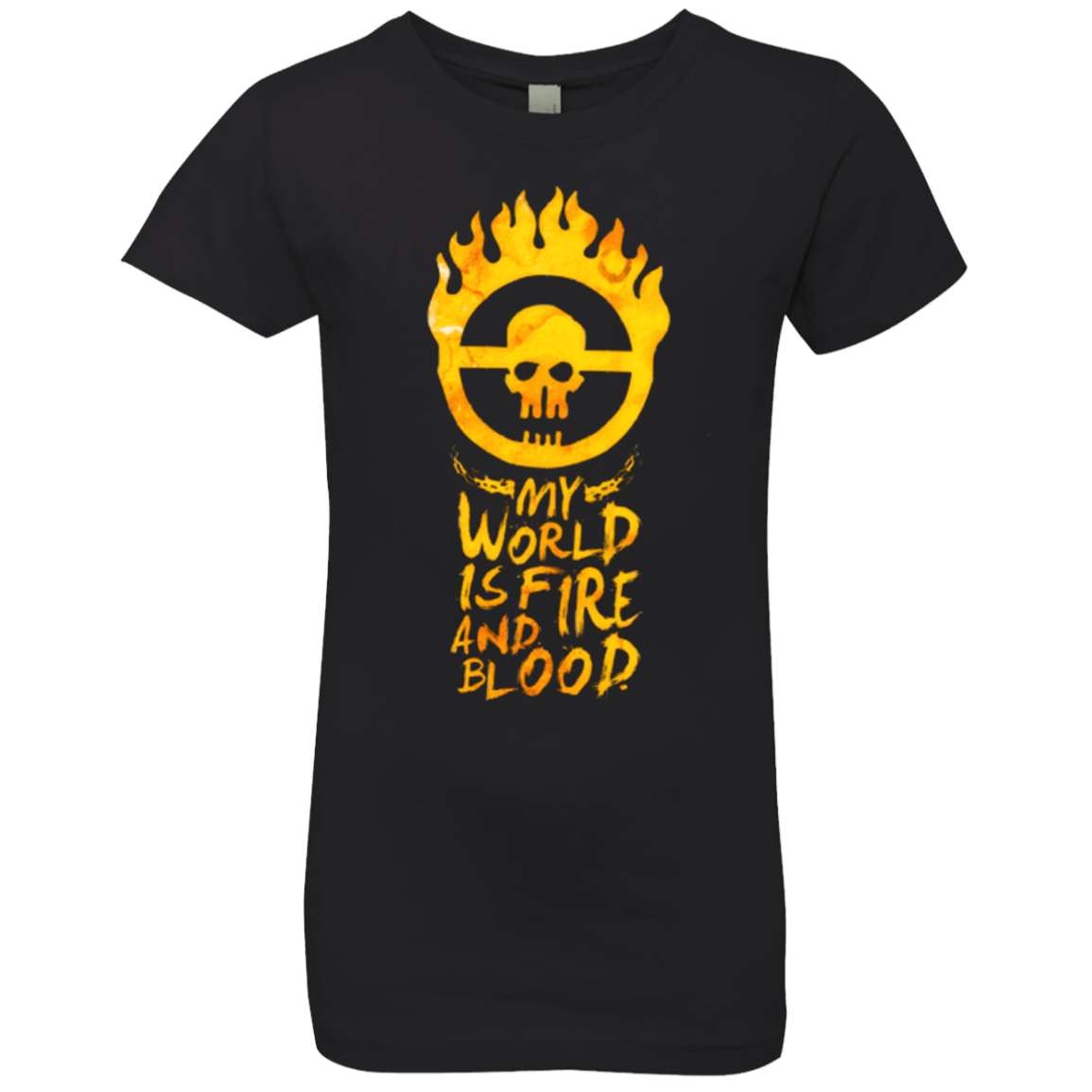 T-Shirts Black / YXS My World Is Fire Girls Premium T-Shirt