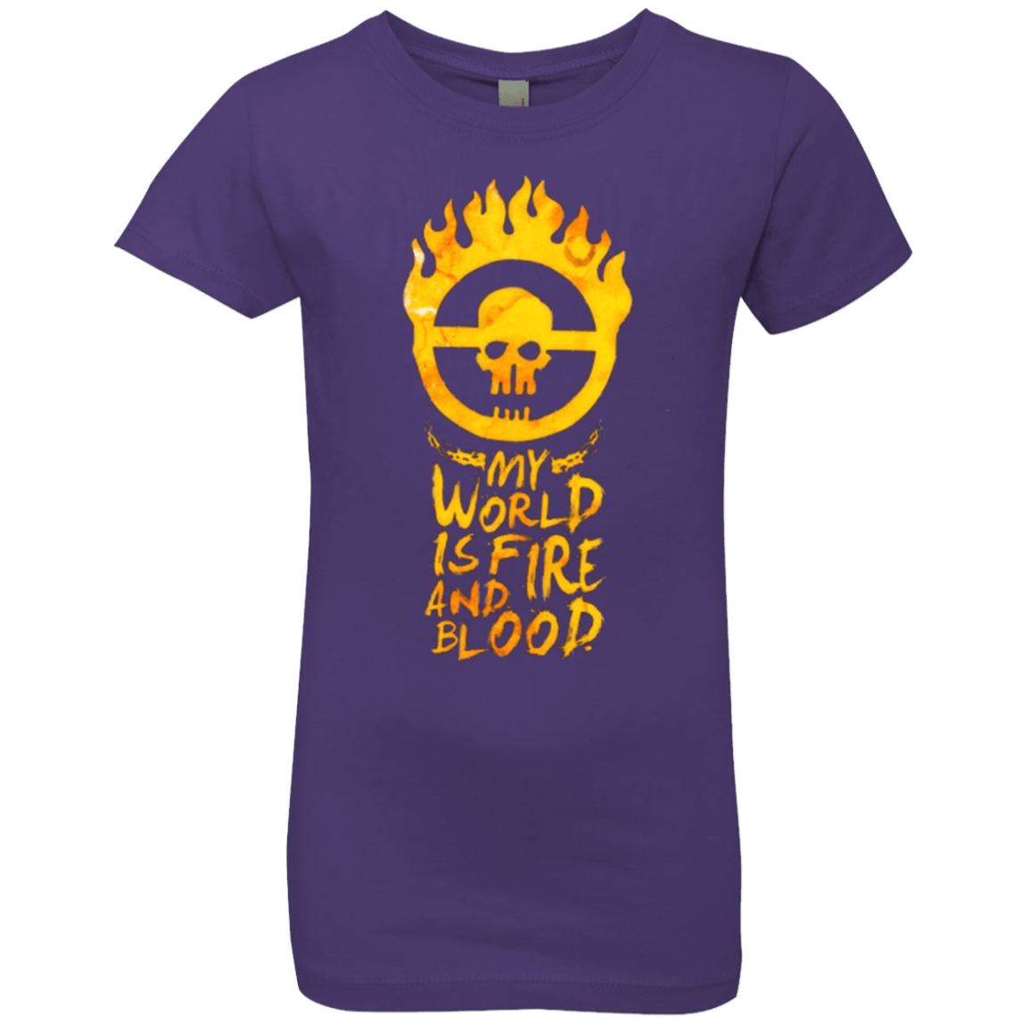 T-Shirts Purple Rush / YXS My World Is Fire Girls Premium T-Shirt