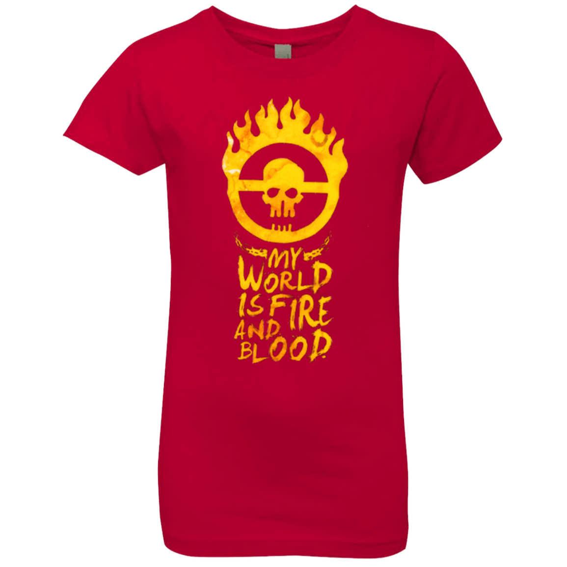 T-Shirts Red / YXS My World Is Fire Girls Premium T-Shirt
