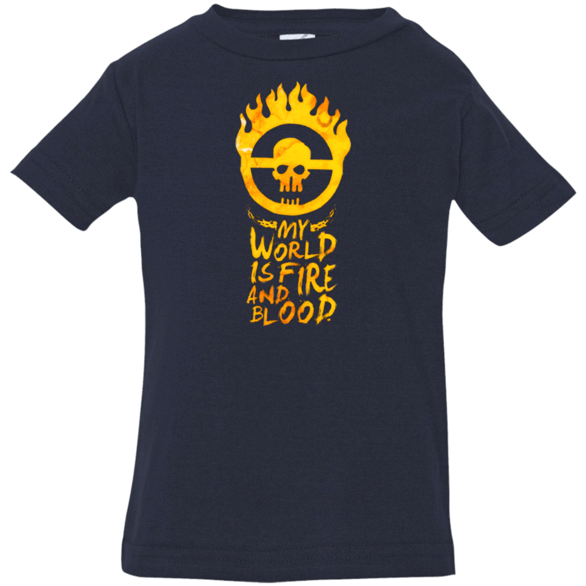 T-Shirts Navy / 6 Months My World Is Fire Infant Premium T-Shirt