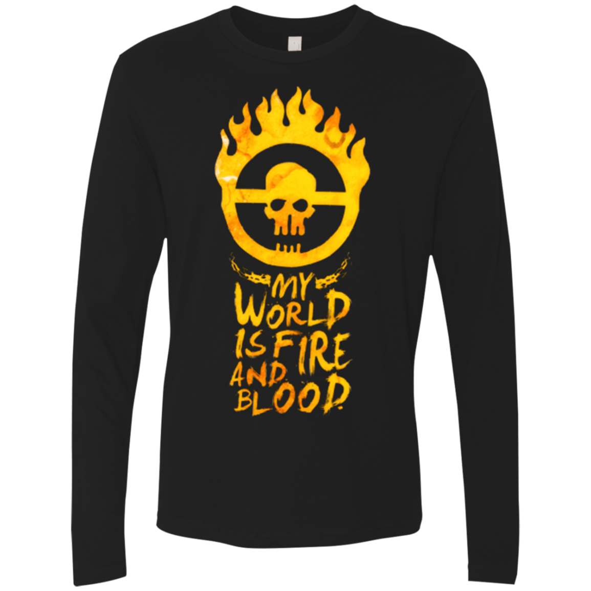 T-Shirts Black / Small My World Is Fire Men's Premium Long Sleeve