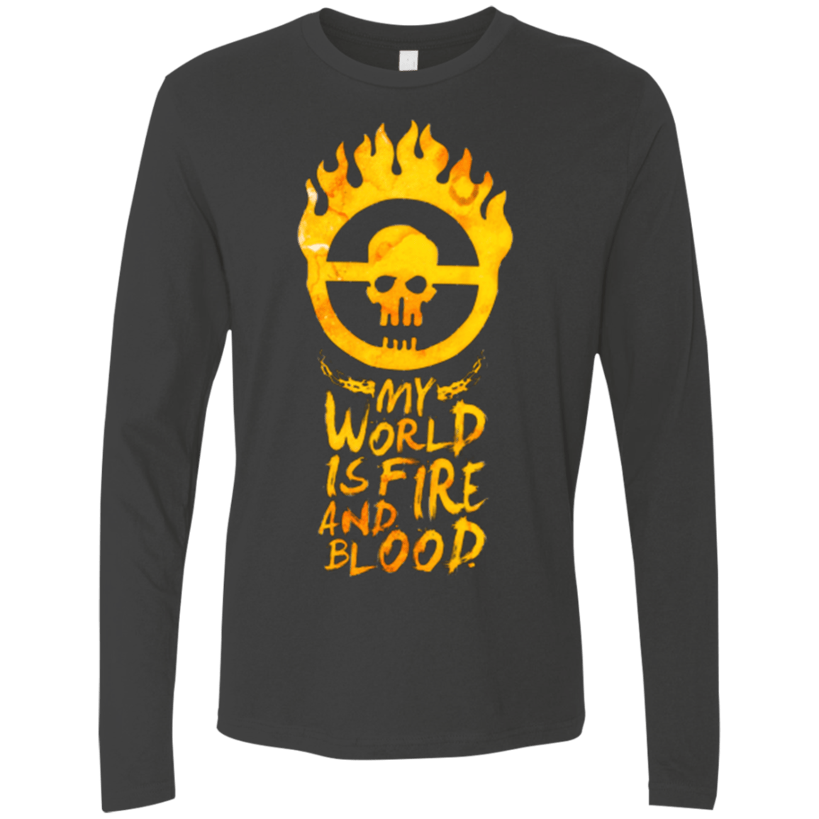 T-Shirts Heavy Metal / Small My World Is Fire Men's Premium Long Sleeve