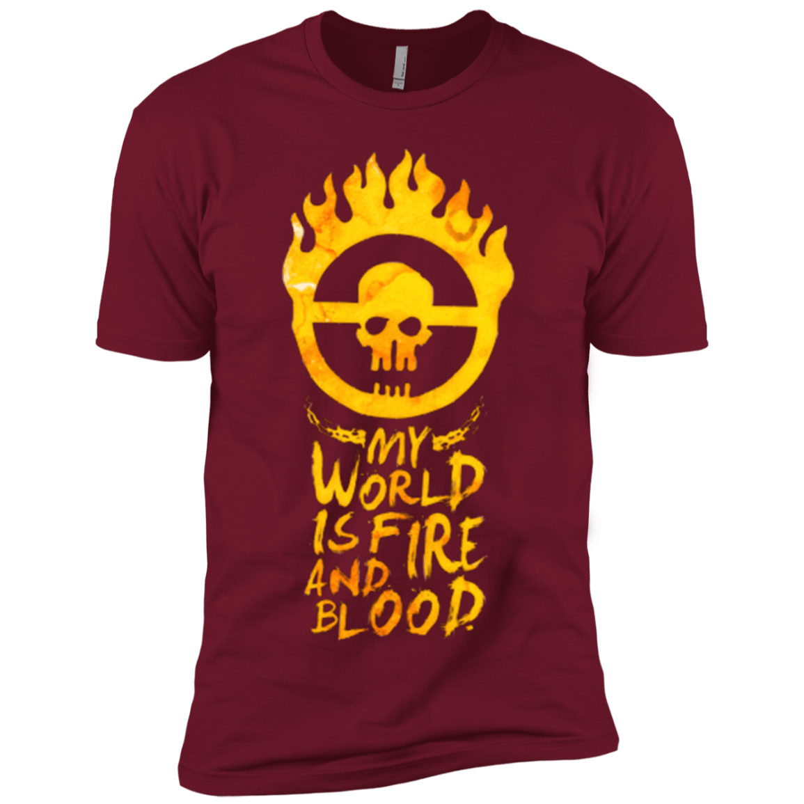 T-Shirts Cardinal / X-Small My World Is Fire Men's Premium T-Shirt