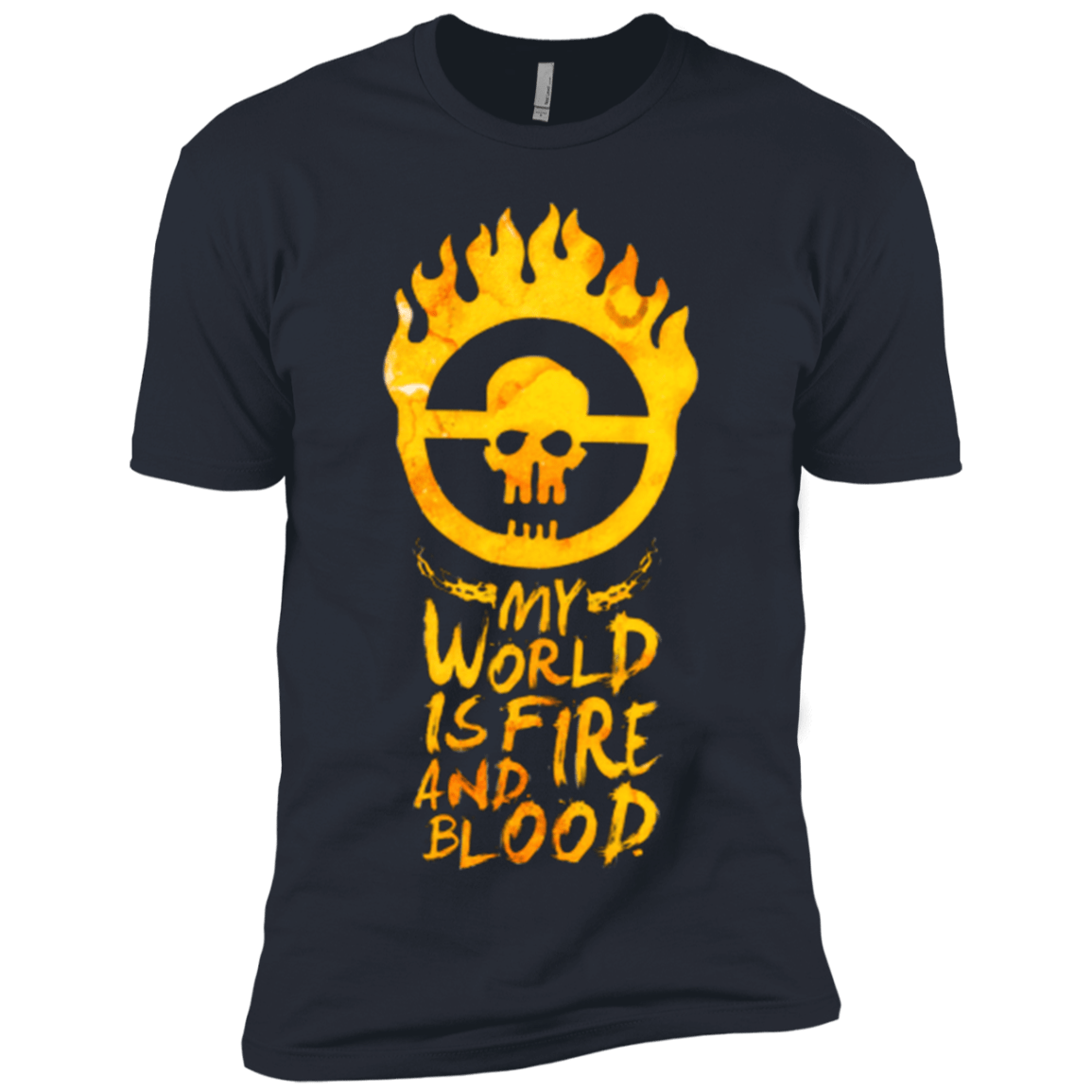 T-Shirts Indigo / X-Small My World Is Fire Men's Premium T-Shirt