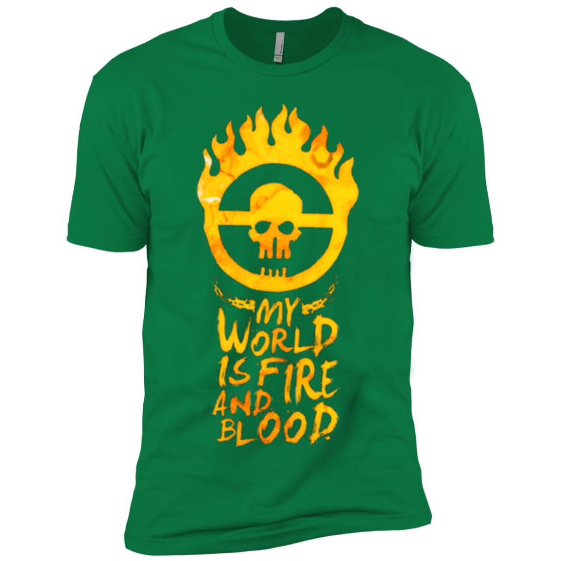 T-Shirts Kelly Green / X-Small My World Is Fire Men's Premium T-Shirt