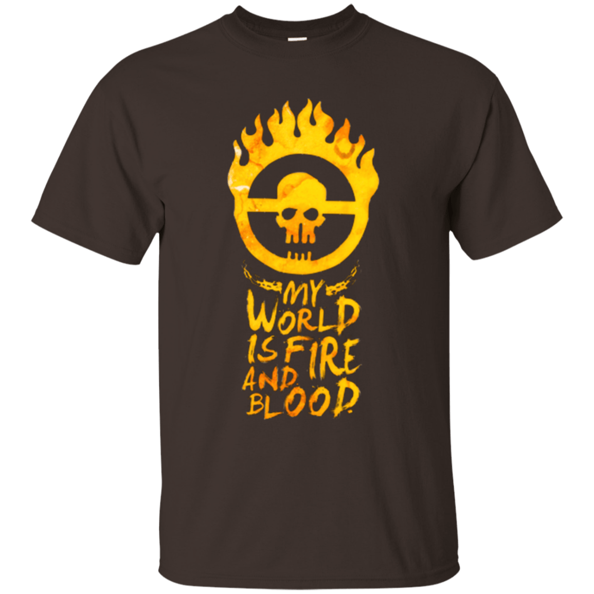 T-Shirts Dark Chocolate / Small My World Is Fire T-Shirt