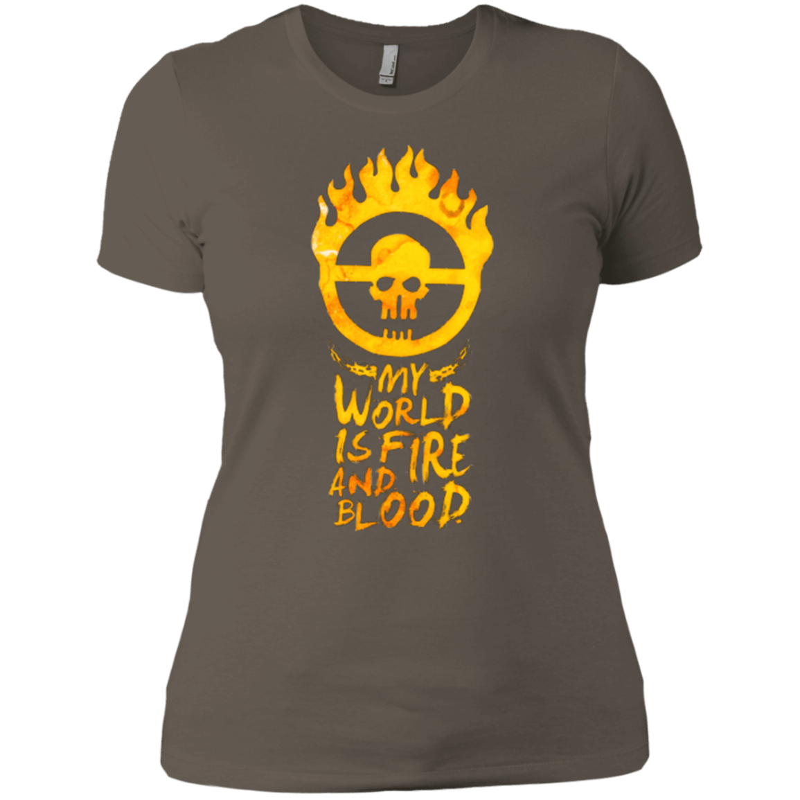 T-Shirts Warm Grey / X-Small My World Is Fire Women's Premium T-Shirt