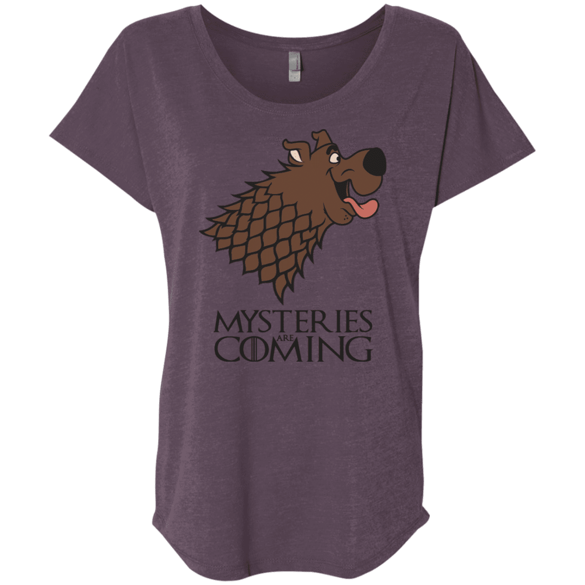 T-Shirts Vintage Purple / X-Small Mysteries Are Coming Triblend Dolman Sleeve
