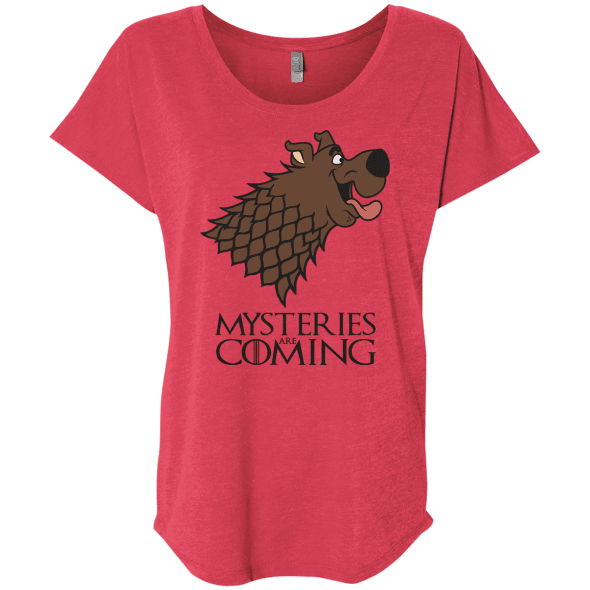 T-Shirts Vintage Red / X-Small Mysteries Are Coming Triblend Dolman Sleeve