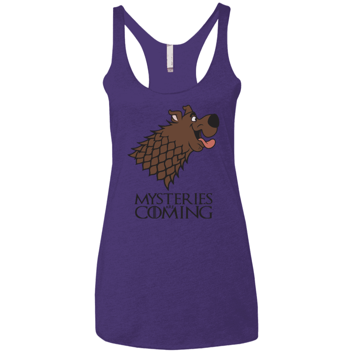 T-Shirts Purple Rush / X-Small Mysteries Are Coming Women's Triblend Racerback Tank