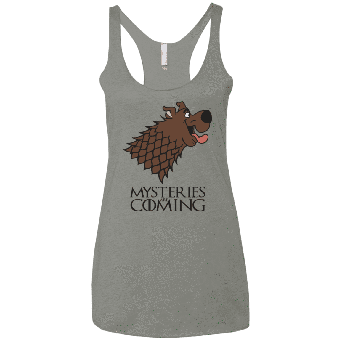 T-Shirts Venetian Grey / X-Small Mysteries Are Coming Women's Triblend Racerback Tank