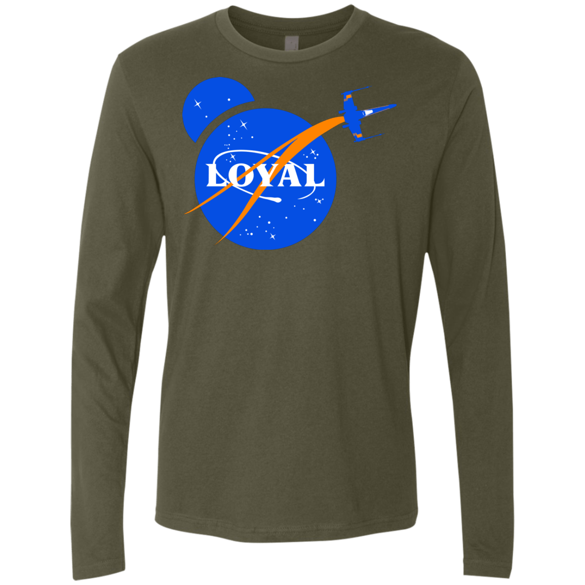 T-Shirts Military Green / S Nasa Dameron Loyal Men's Premium Long Sleeve