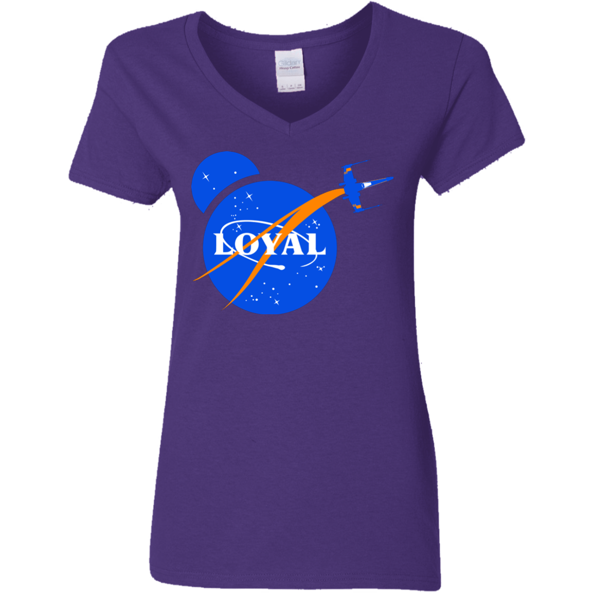 T-Shirts Purple / S Nasa Dameron Loyal Women's V-Neck T-Shirt