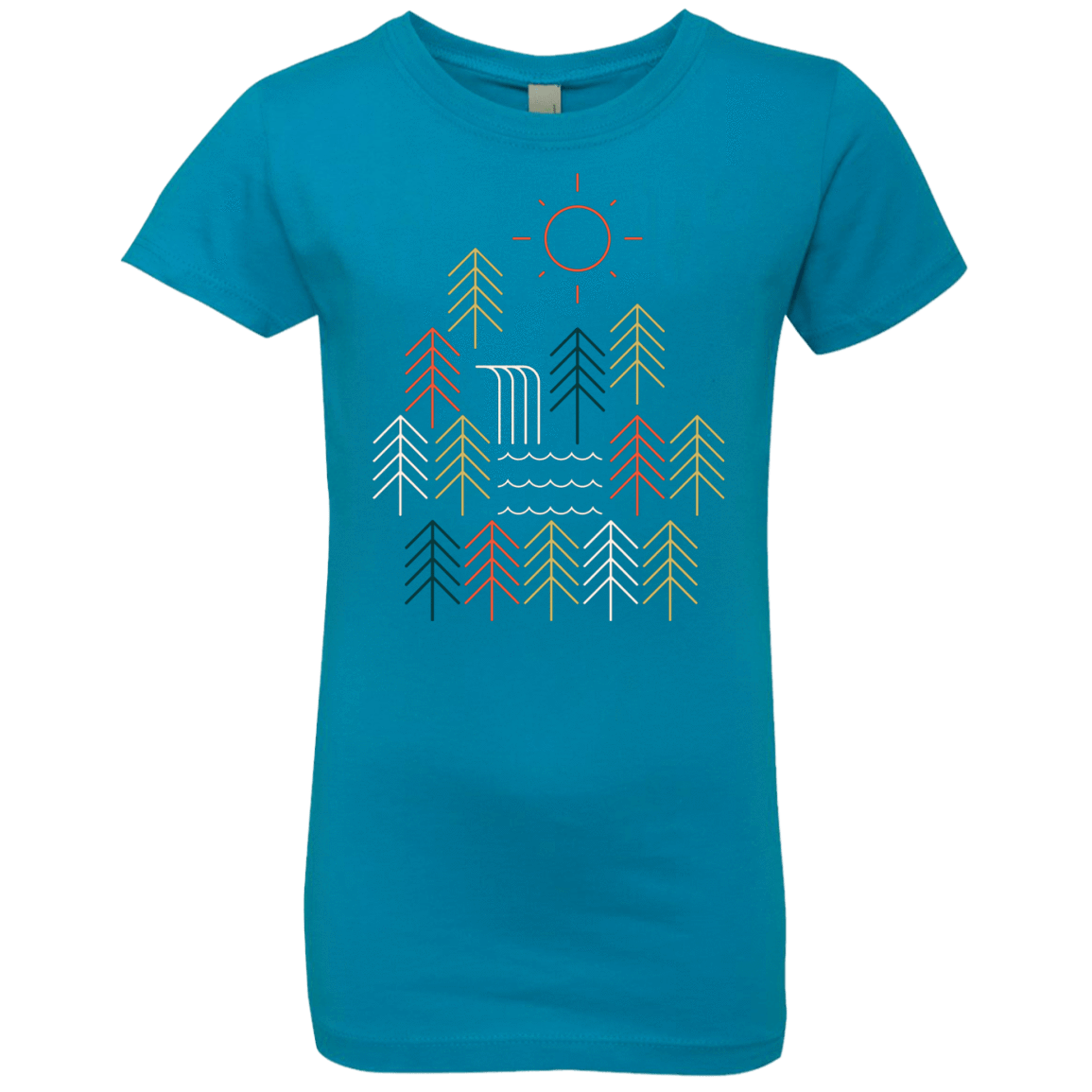 T-Shirts Turquoise / YXS Nature Timestee Girls Premium T-Shirt