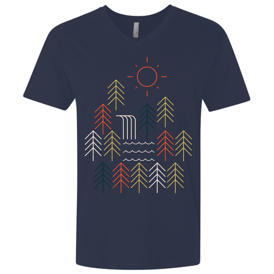T-Shirts Midnight Navy / X-Small Nature Timestee Men's Premium V-Neck