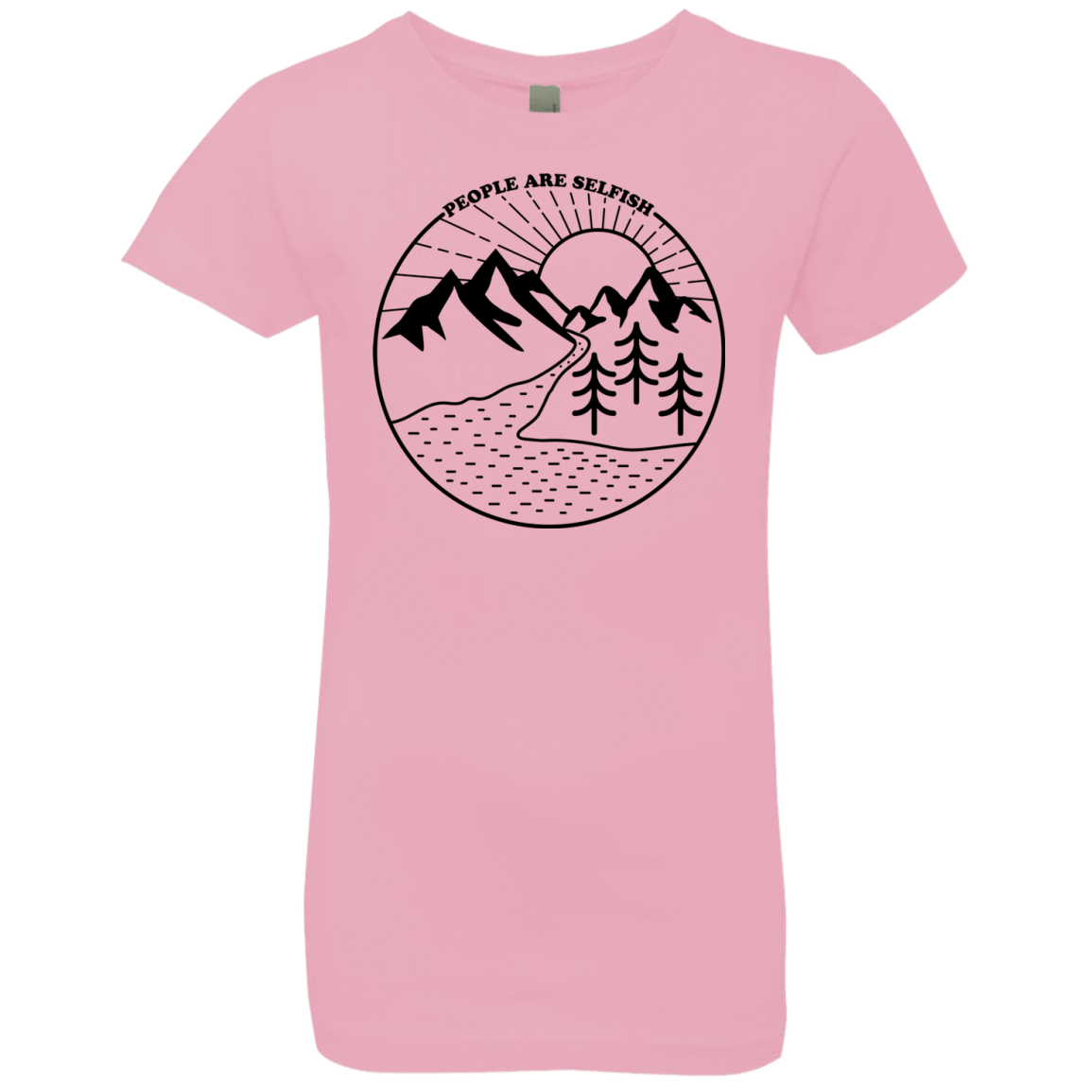 T-Shirts Light Pink / YXS Nature vs. People Girls Premium T-Shirt