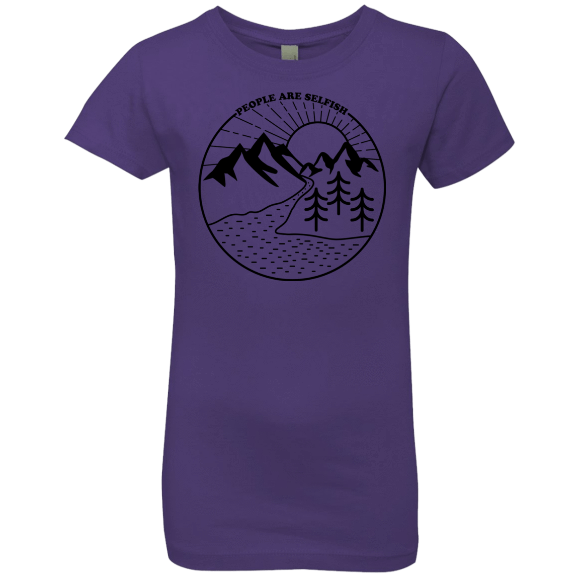 T-Shirts Purple Rush / YXS Nature vs. People Girls Premium T-Shirt