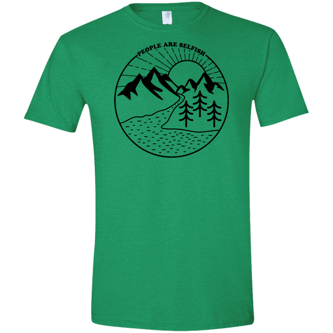 T-Shirts Heather Irish Green / S Nature vs. People Men's Semi-Fitted Softstyle