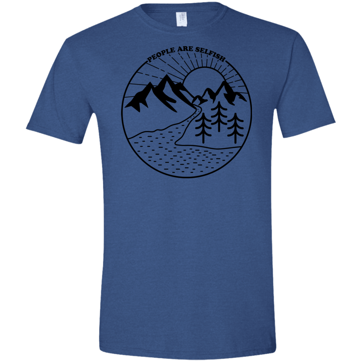 T-Shirts Heather Royal / X-Small Nature vs. People Men's Semi-Fitted Softstyle