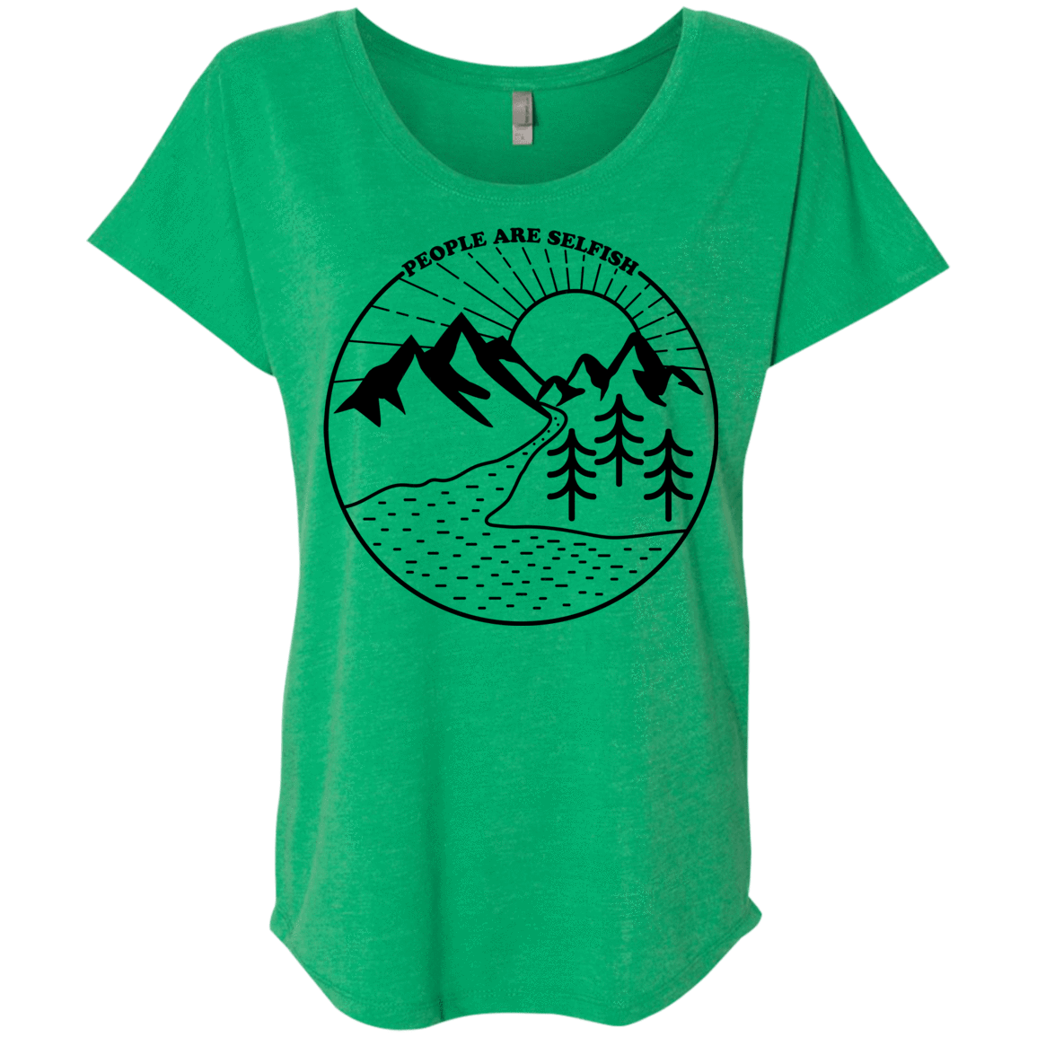 Nature vs. People Triblend Dolman Sleeve