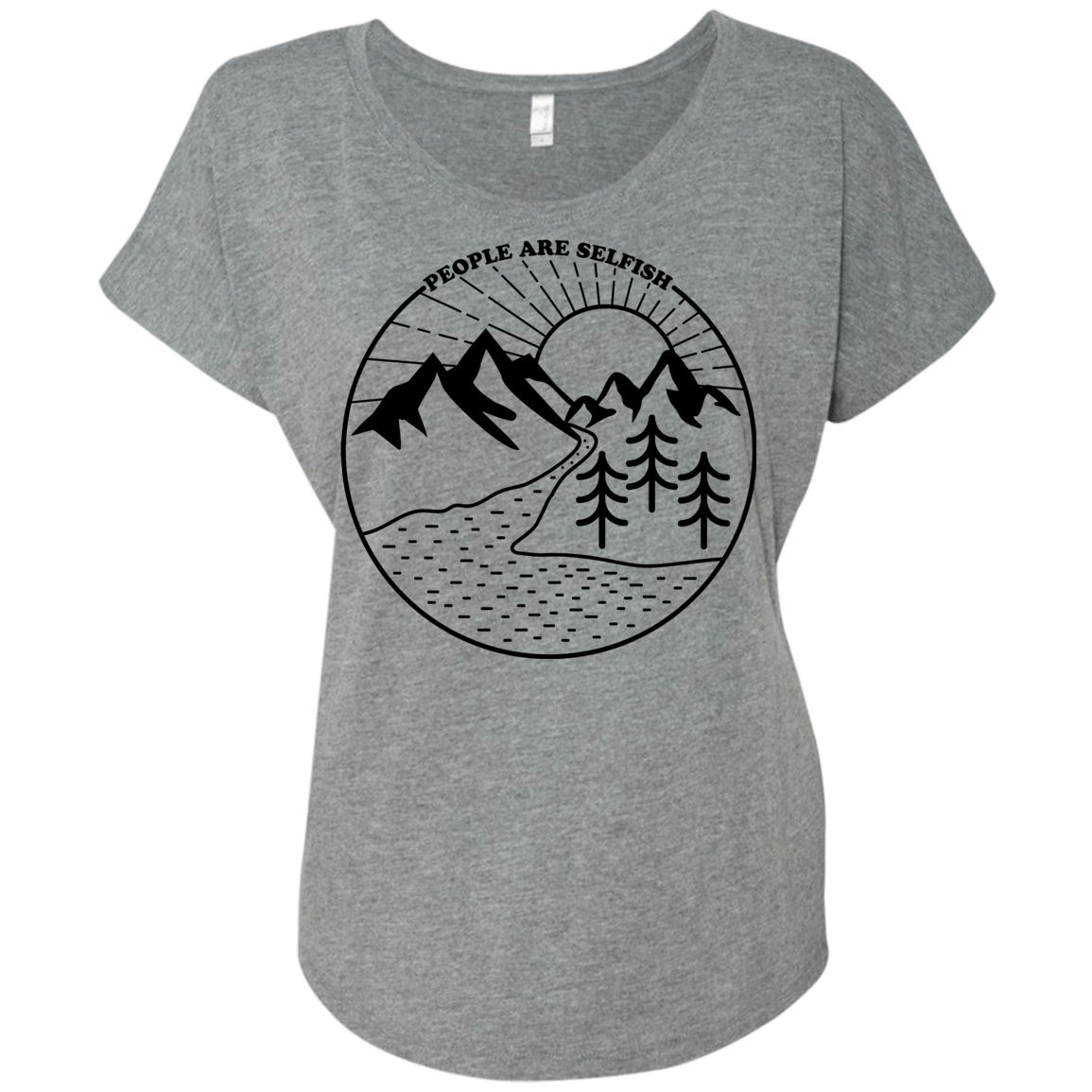 Nature vs. People Triblend Dolman Sleeve