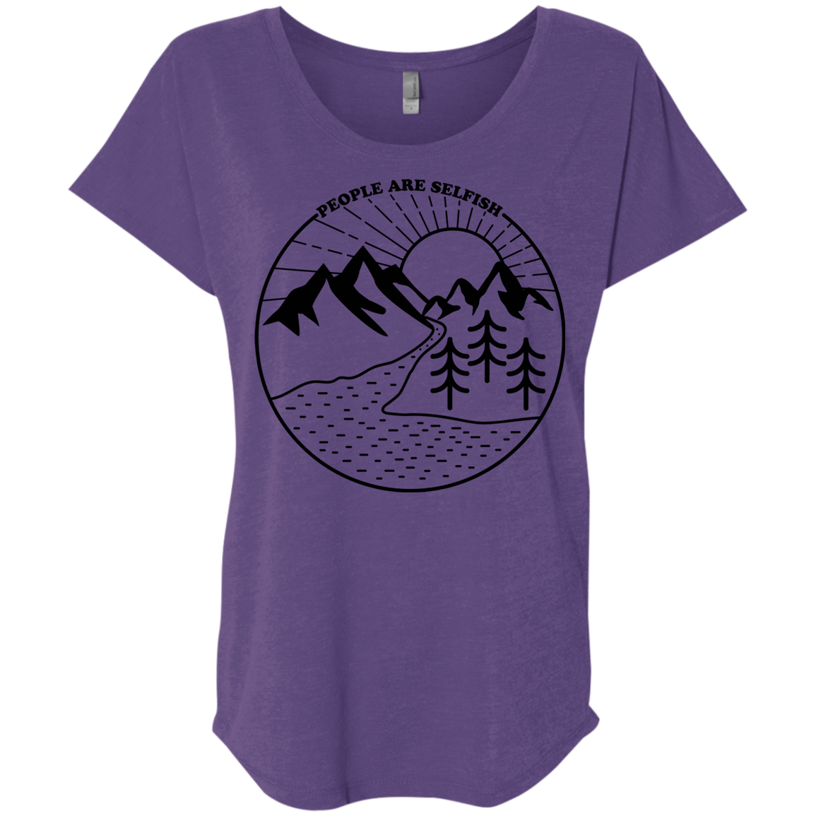 Nature vs. People Triblend Dolman Sleeve