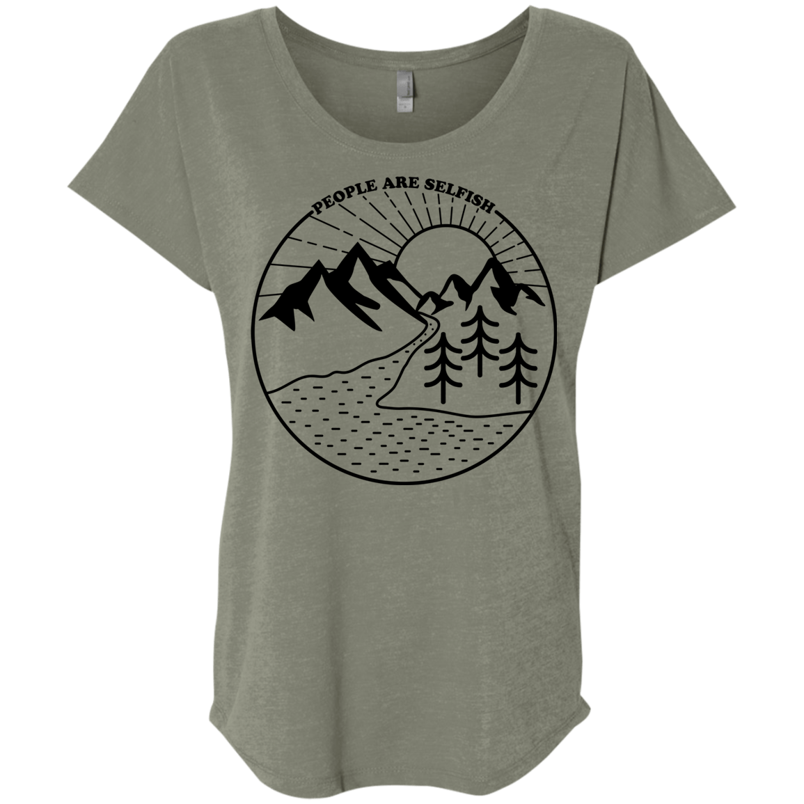 Nature vs. People Triblend Dolman Sleeve