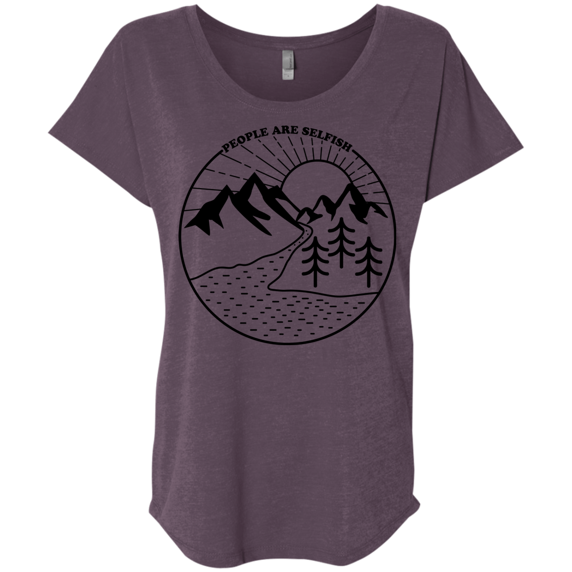 Nature vs. People Triblend Dolman Sleeve