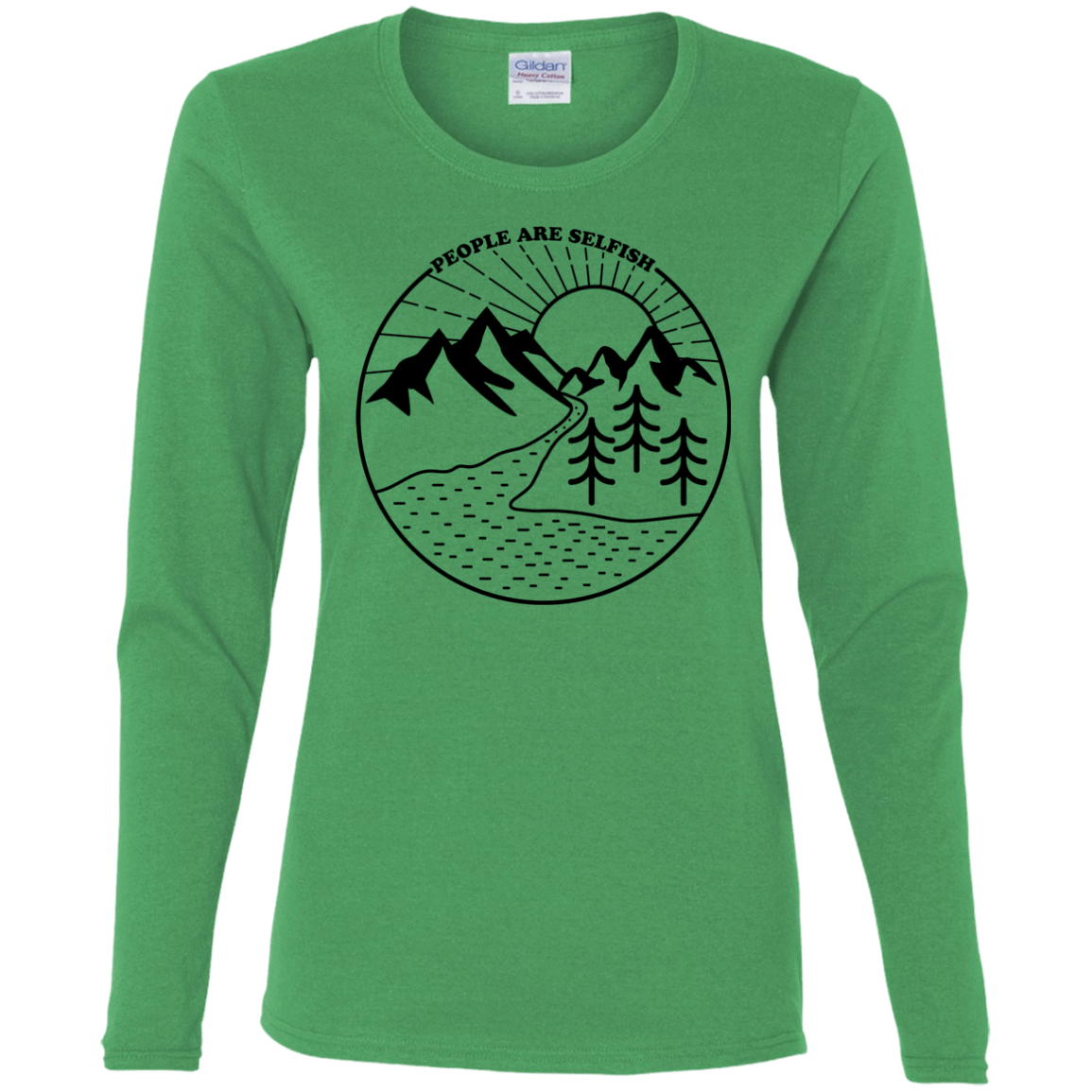T-Shirts Irish Green / S Nature vs. People Women's Long Sleeve T-Shirt