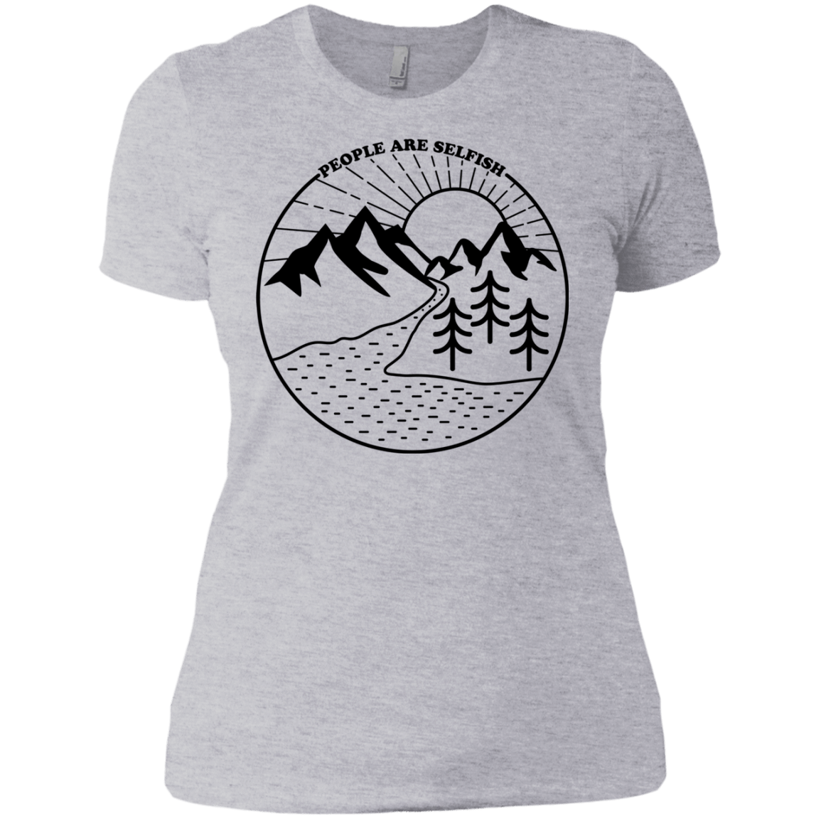 T-Shirts Heather Grey / X-Small Nature vs. People Women's Premium T-Shirt