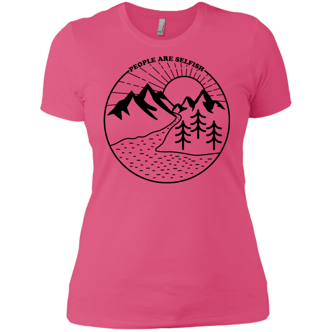 T-Shirts Hot Pink / X-Small Nature vs. People Women's Premium T-Shirt