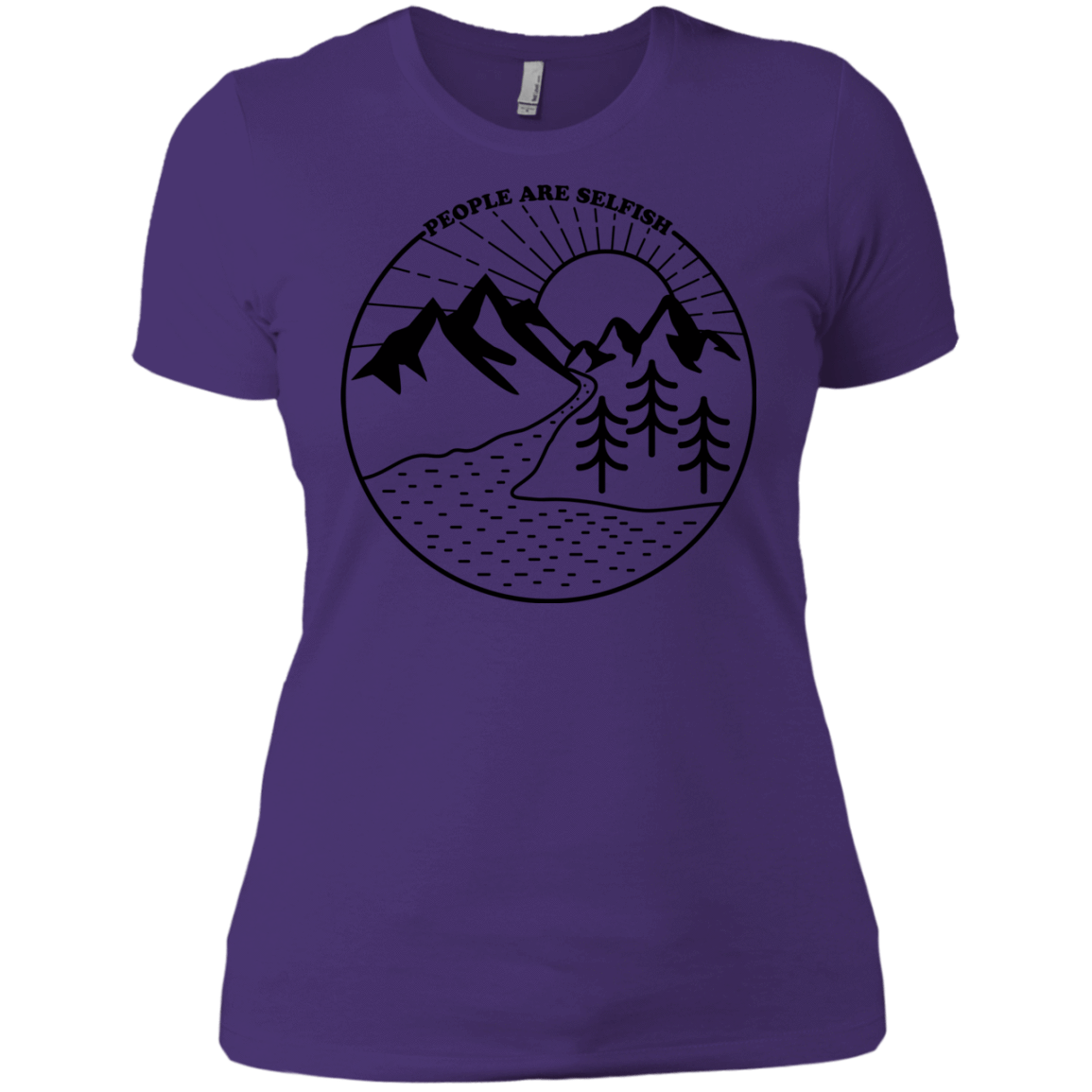 T-Shirts Purple Rush/ / X-Small Nature vs. People Women's Premium T-Shirt
